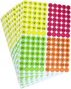 garage sale price stickers